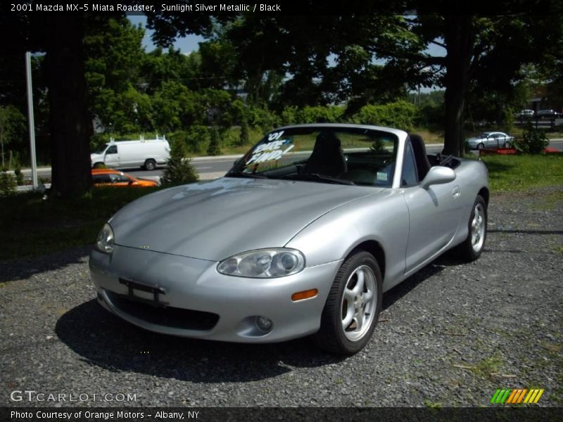Sunlight Silver Metallic / Black 2001 Mazda MX-5 Miata Roadster