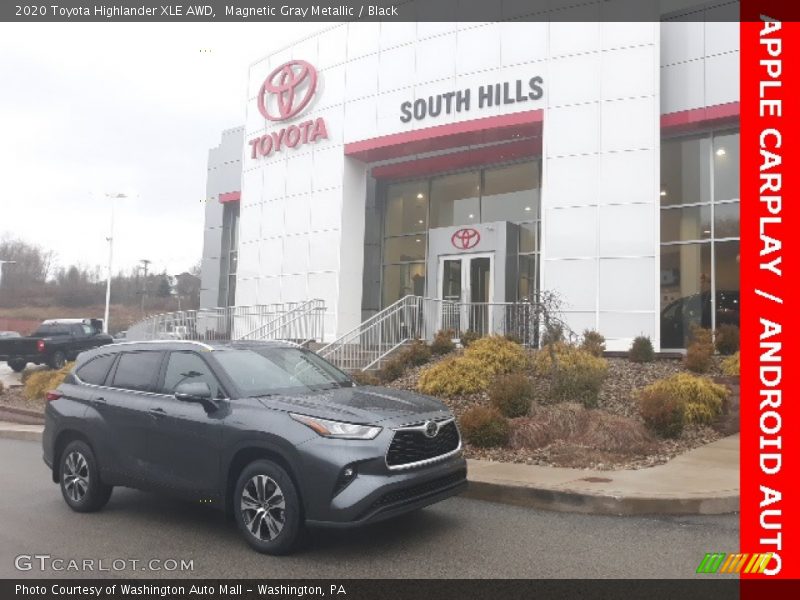 Magnetic Gray Metallic / Black 2020 Toyota Highlander XLE AWD