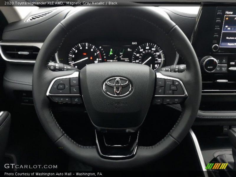 Magnetic Gray Metallic / Black 2020 Toyota Highlander XLE AWD