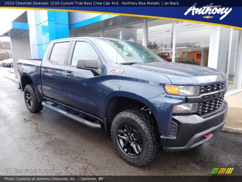 Northsky Blue Metallic / Jet Black 2020 Chevrolet Silverado 1500 Custom Trail Boss Crew Cab 4x4