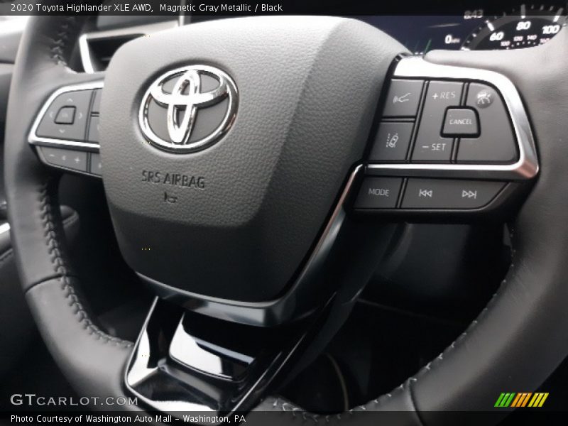 Magnetic Gray Metallic / Black 2020 Toyota Highlander XLE AWD