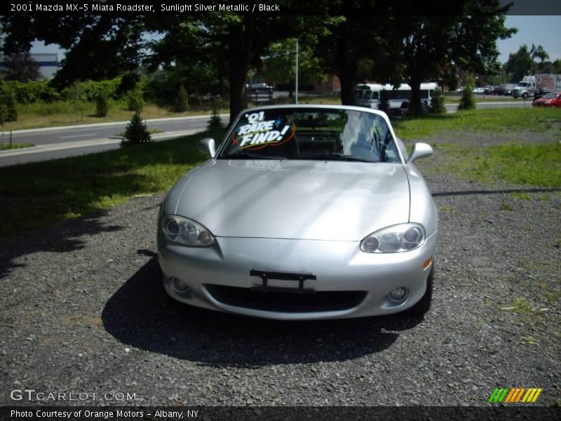 Sunlight Silver Metallic / Black 2001 Mazda MX-5 Miata Roadster