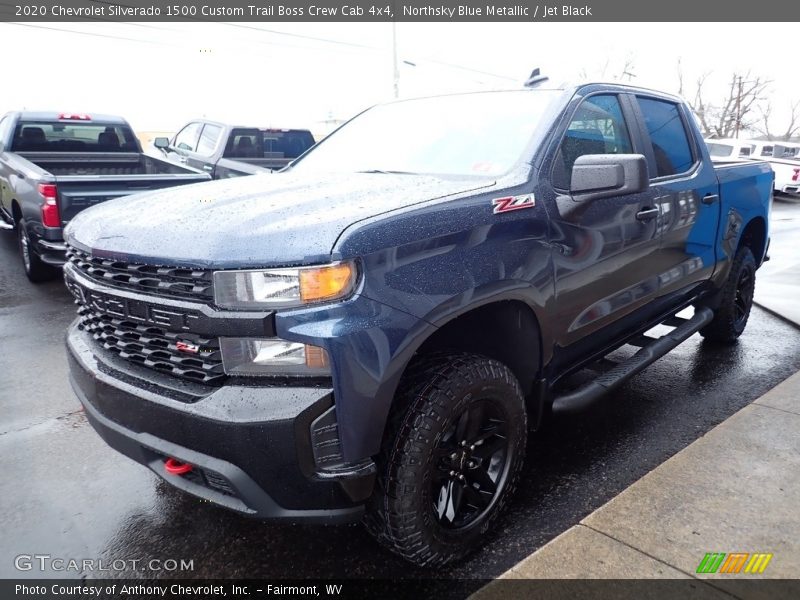 Northsky Blue Metallic / Jet Black 2020 Chevrolet Silverado 1500 Custom Trail Boss Crew Cab 4x4