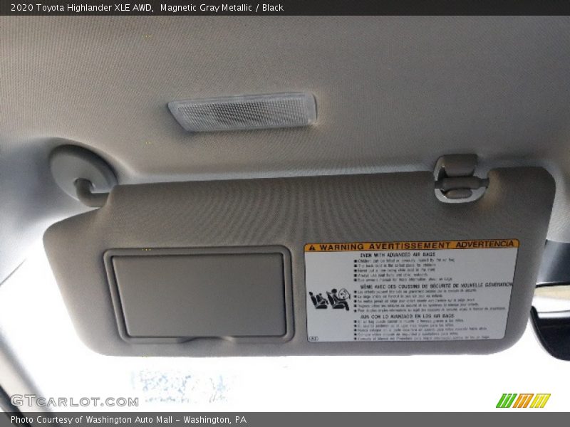 Magnetic Gray Metallic / Black 2020 Toyota Highlander XLE AWD
