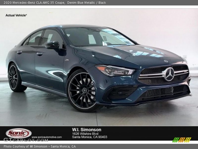 Denim Blue Metallic / Black 2020 Mercedes-Benz CLA AMG 35 Coupe