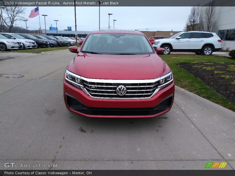 Aurora Red Metallic / Titan Black 2020 Volkswagen Passat R-Line