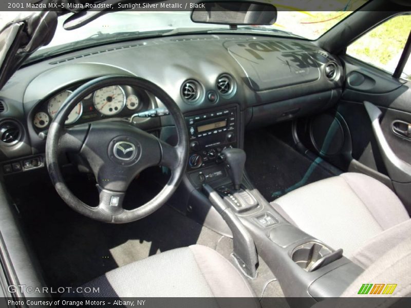 Sunlight Silver Metallic / Black 2001 Mazda MX-5 Miata Roadster