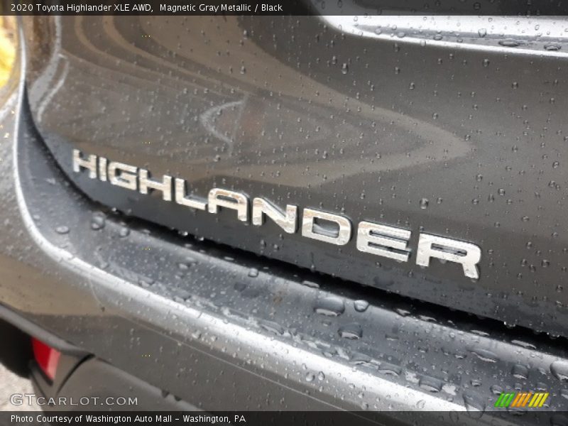 Magnetic Gray Metallic / Black 2020 Toyota Highlander XLE AWD