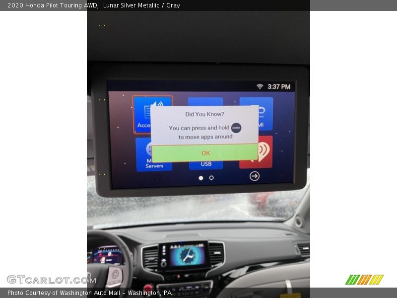 Lunar Silver Metallic / Gray 2020 Honda Pilot Touring AWD
