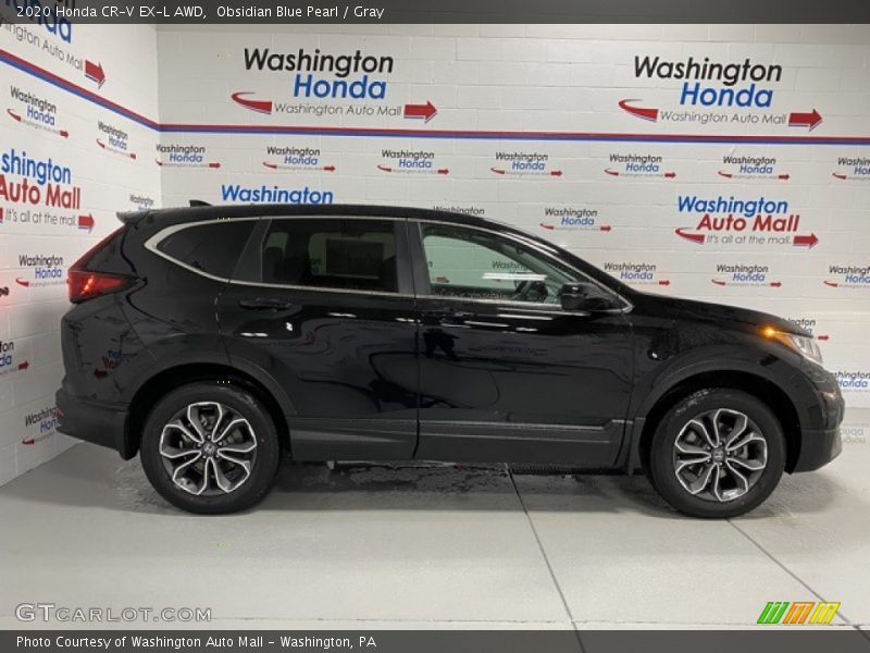 Obsidian Blue Pearl / Gray 2020 Honda CR-V EX-L AWD