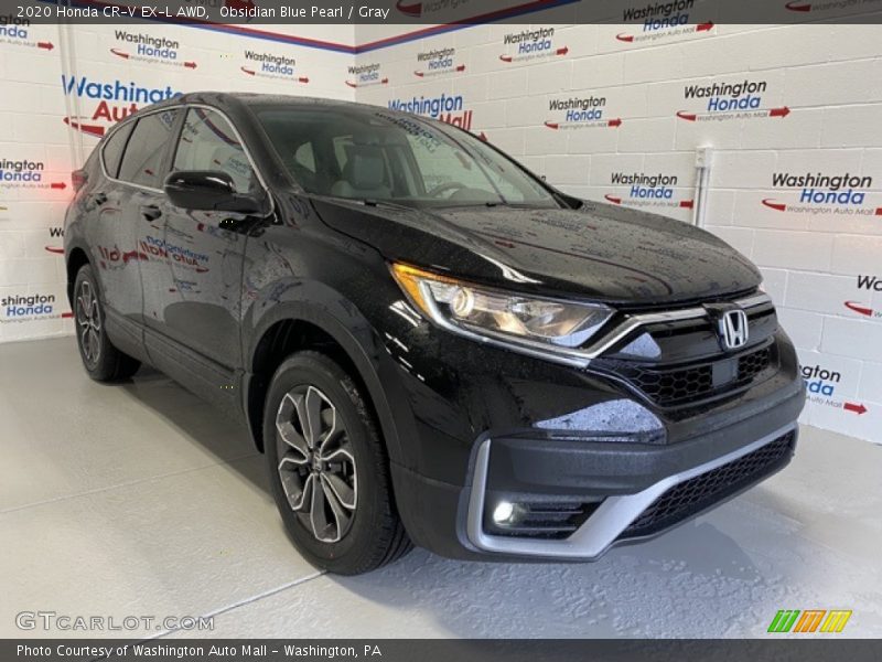 Obsidian Blue Pearl / Gray 2020 Honda CR-V EX-L AWD