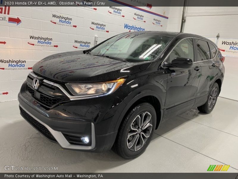 Obsidian Blue Pearl / Gray 2020 Honda CR-V EX-L AWD