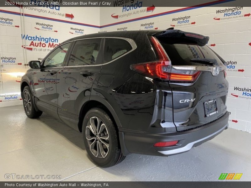 Obsidian Blue Pearl / Gray 2020 Honda CR-V EX-L AWD