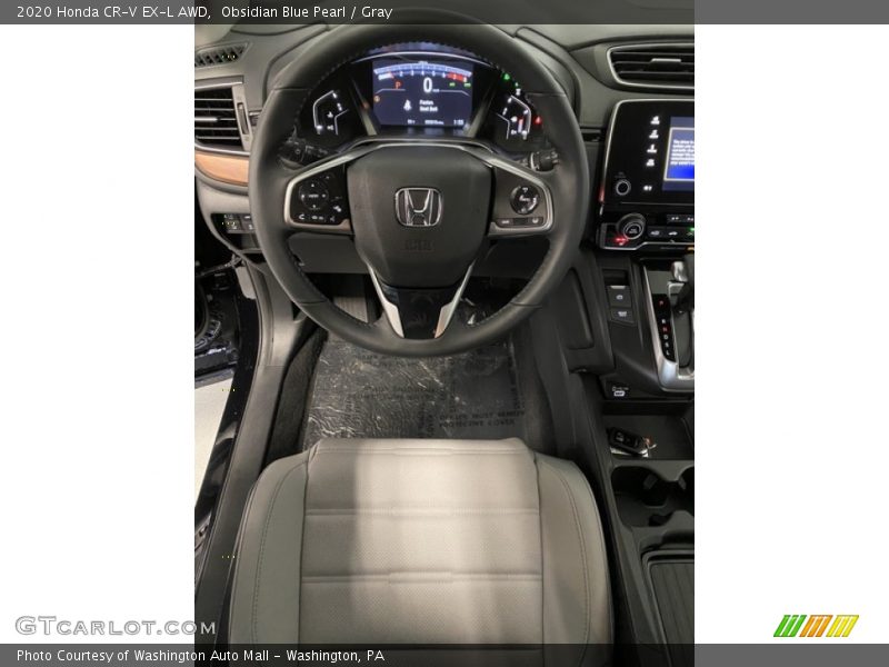 Obsidian Blue Pearl / Gray 2020 Honda CR-V EX-L AWD
