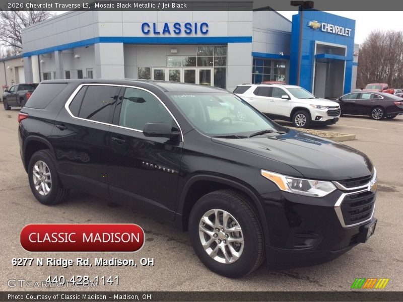 Mosaic Black Metallic / Jet Black 2020 Chevrolet Traverse LS