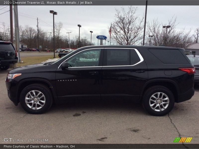 Mosaic Black Metallic / Jet Black 2020 Chevrolet Traverse LS