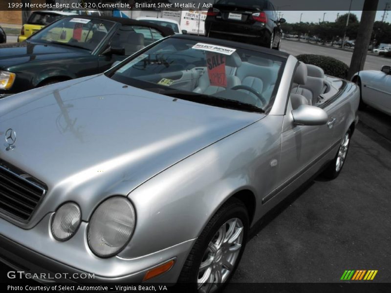 Brilliant Silver Metallic / Ash 1999 Mercedes-Benz CLK 320 Convertible