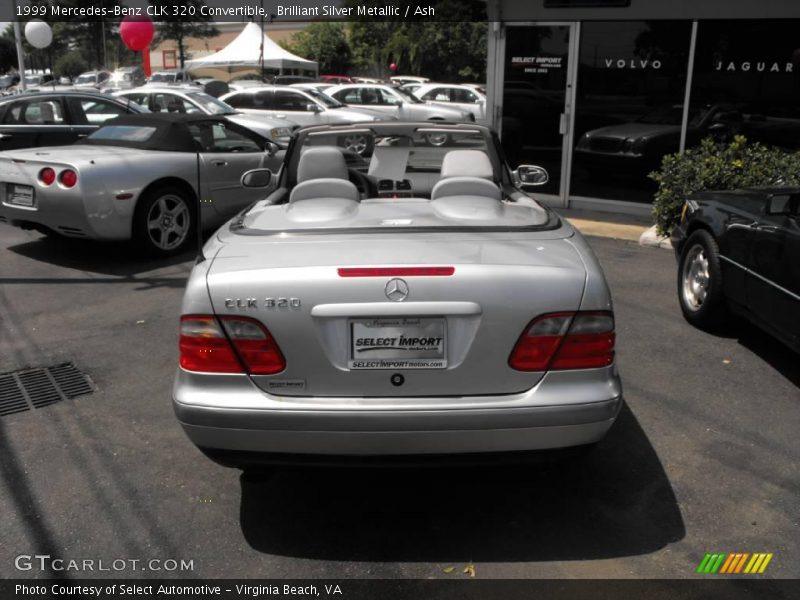 Brilliant Silver Metallic / Ash 1999 Mercedes-Benz CLK 320 Convertible