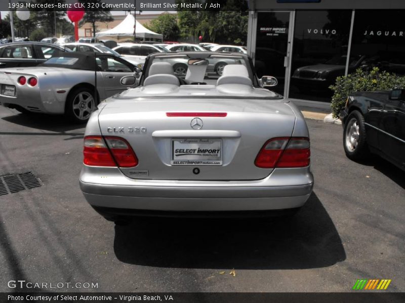 Brilliant Silver Metallic / Ash 1999 Mercedes-Benz CLK 320 Convertible