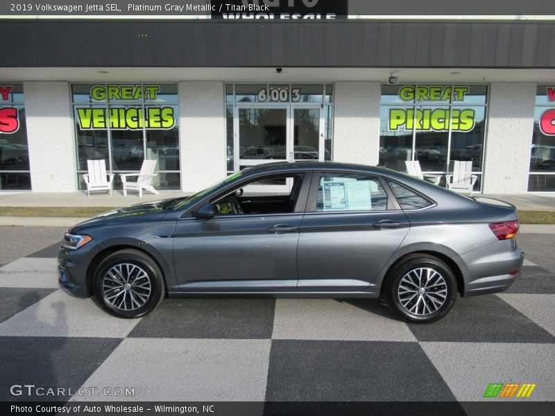 Platinum Gray Metallic / Titan Black 2019 Volkswagen Jetta SEL