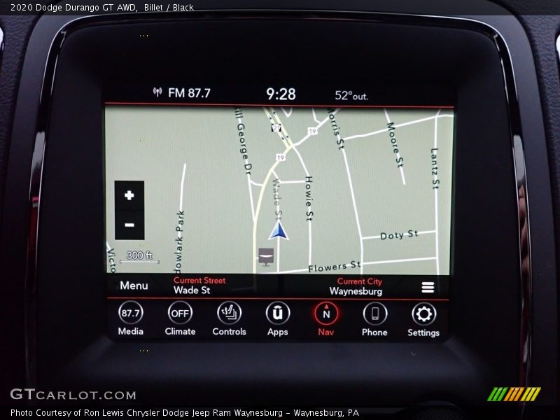 Billet / Black 2020 Dodge Durango GT AWD