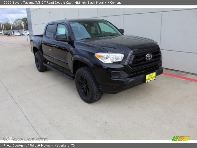 Midnight Black Metallic / Cement 2020 Toyota Tacoma TSS Off Road Double Cab