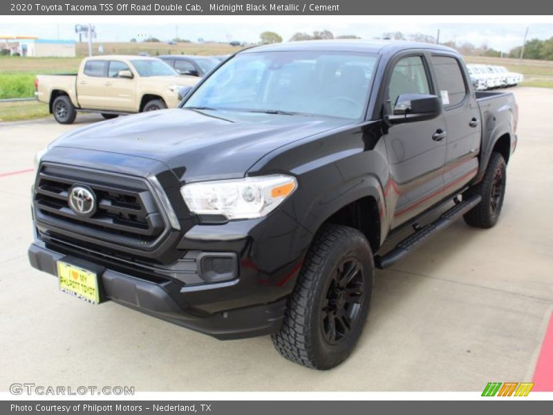 Midnight Black Metallic / Cement 2020 Toyota Tacoma TSS Off Road Double Cab