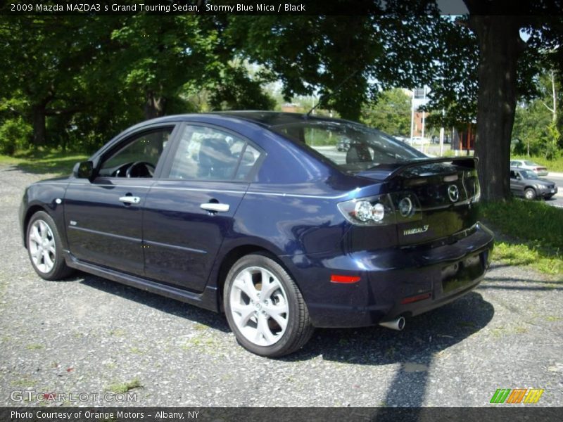 Stormy Blue Mica / Black 2009 Mazda MAZDA3 s Grand Touring Sedan