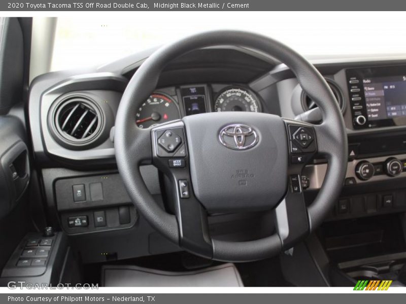 Midnight Black Metallic / Cement 2020 Toyota Tacoma TSS Off Road Double Cab