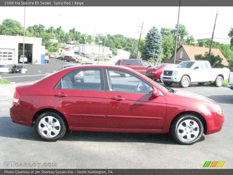 Spicy Red / Beige 2008 Kia Spectra EX Sedan