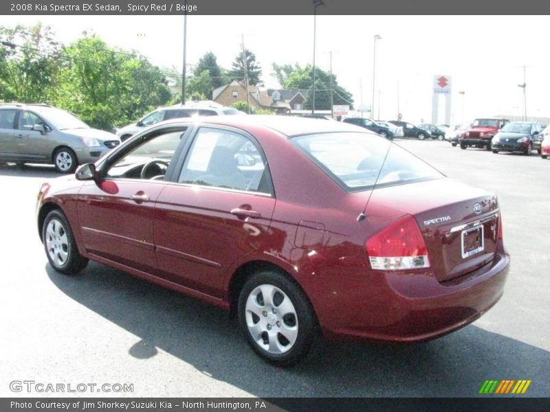 Spicy Red / Beige 2008 Kia Spectra EX Sedan