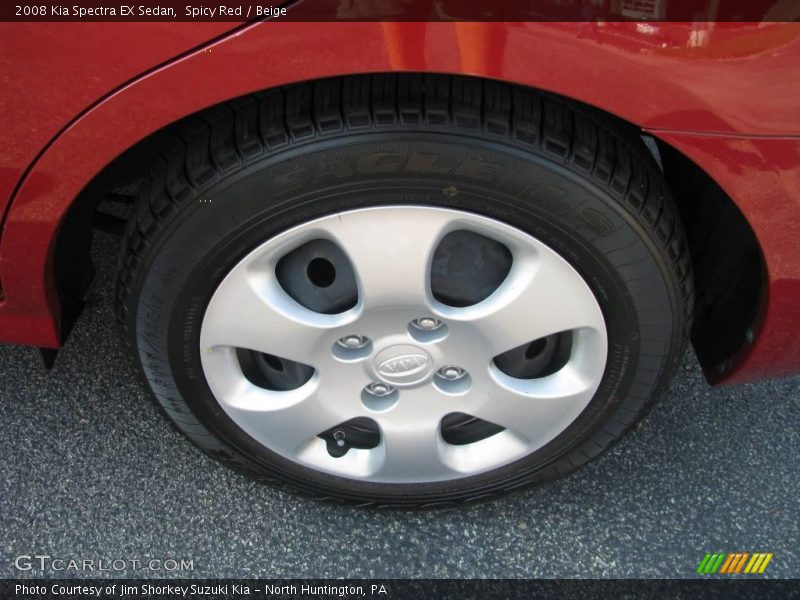 Spicy Red / Beige 2008 Kia Spectra EX Sedan
