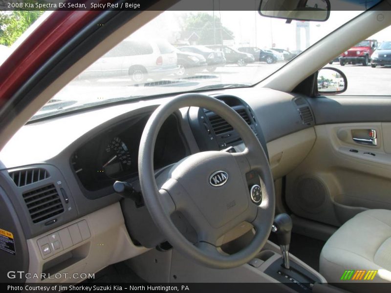 Spicy Red / Beige 2008 Kia Spectra EX Sedan