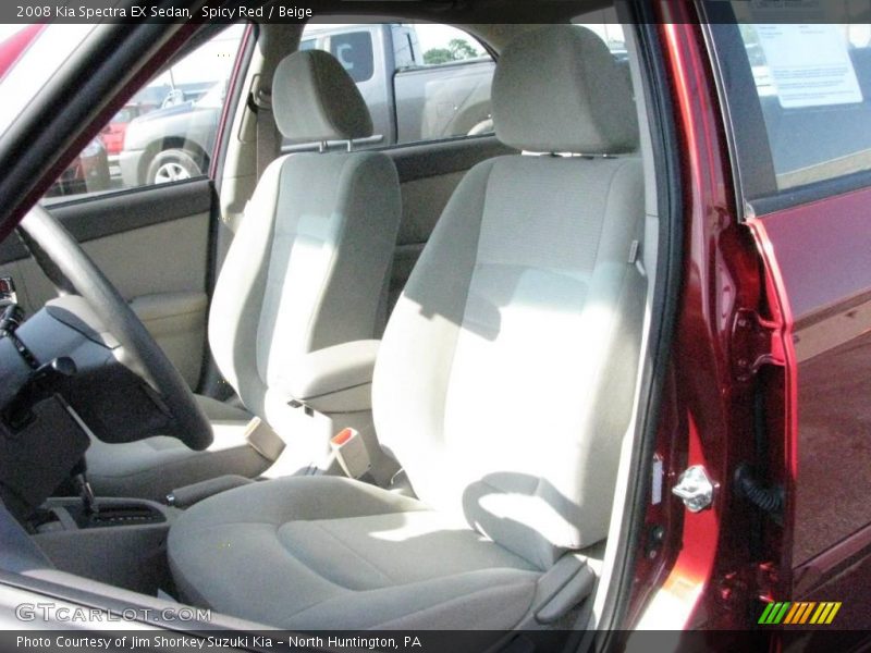 Spicy Red / Beige 2008 Kia Spectra EX Sedan