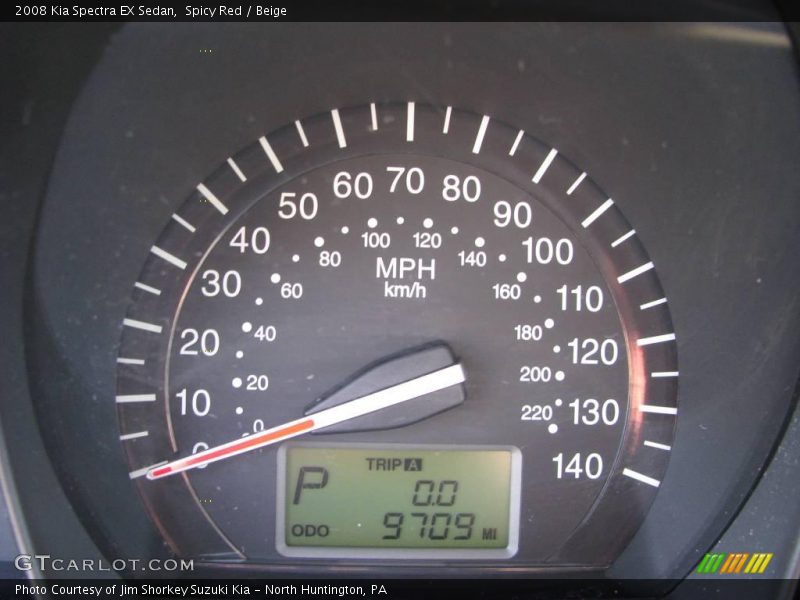 Spicy Red / Beige 2008 Kia Spectra EX Sedan