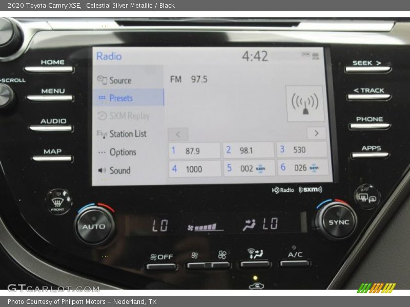 Controls of 2020 Camry XSE