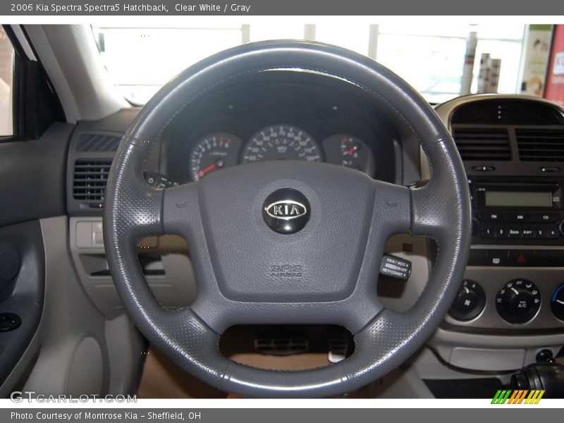 Clear White / Gray 2006 Kia Spectra Spectra5 Hatchback