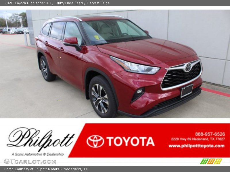 Ruby Flare Pearl / Harvest Beige 2020 Toyota Highlander XLE
