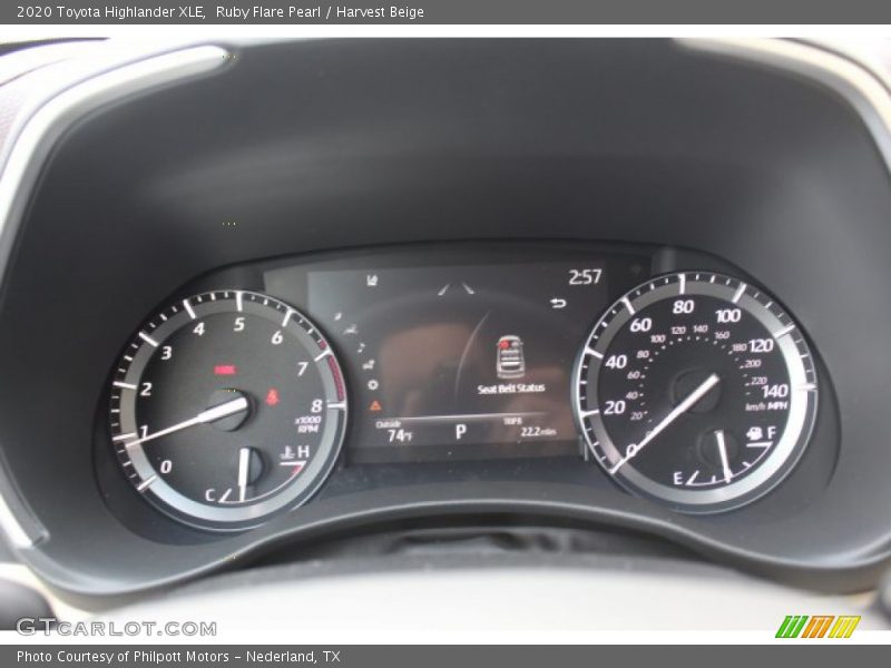 Ruby Flare Pearl / Harvest Beige 2020 Toyota Highlander XLE
