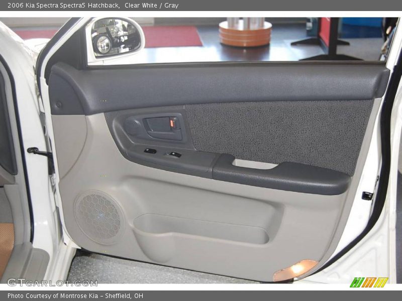 Clear White / Gray 2006 Kia Spectra Spectra5 Hatchback