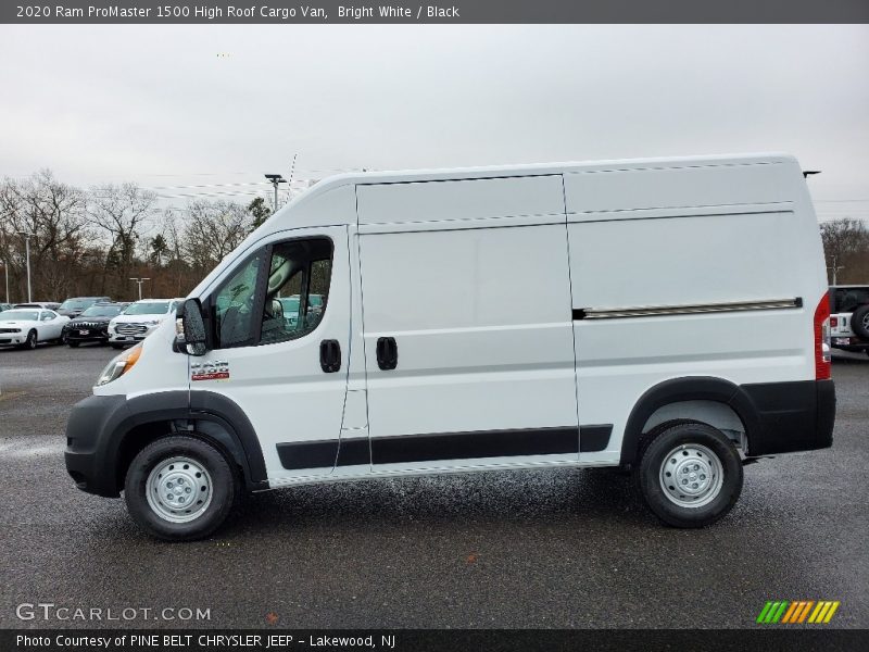 Bright White / Black 2020 Ram ProMaster 1500 High Roof Cargo Van