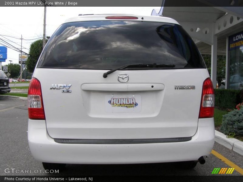 Pure White / Beige 2001 Mazda MPV LX