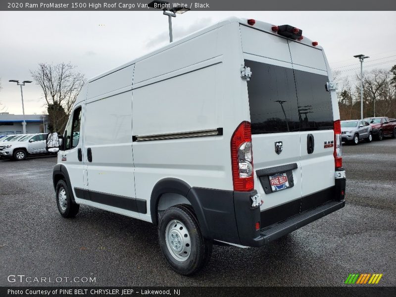 Bright White / Black 2020 Ram ProMaster 1500 High Roof Cargo Van