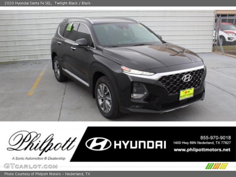 Twilight Black / Black 2020 Hyundai Santa Fe SEL