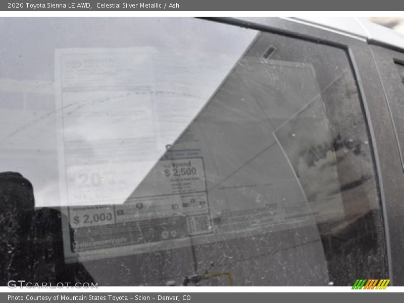 Celestial Silver Metallic / Ash 2020 Toyota Sienna LE AWD