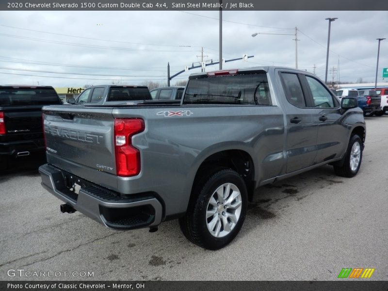 Satin Steel Metallic / Jet Black 2020 Chevrolet Silverado 1500 Custom Double Cab 4x4