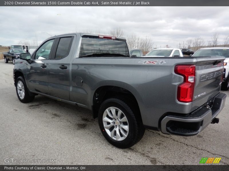 Satin Steel Metallic / Jet Black 2020 Chevrolet Silverado 1500 Custom Double Cab 4x4