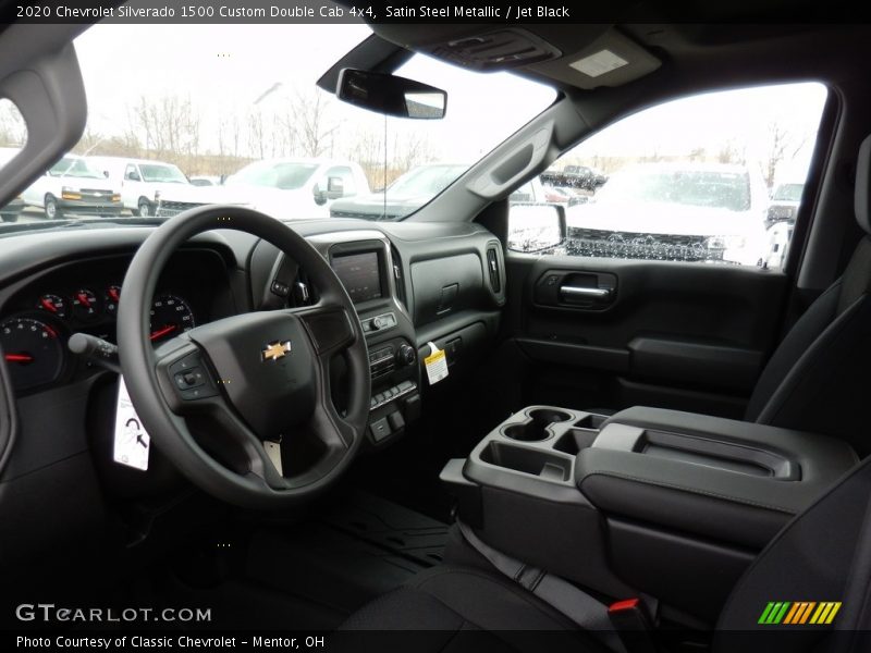 Satin Steel Metallic / Jet Black 2020 Chevrolet Silverado 1500 Custom Double Cab 4x4