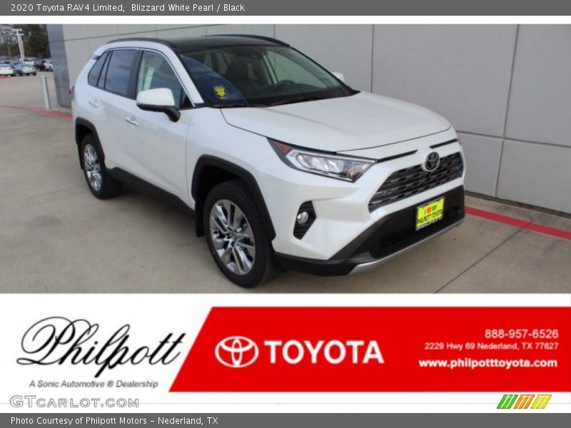 Blizzard White Pearl / Black 2020 Toyota RAV4 Limited