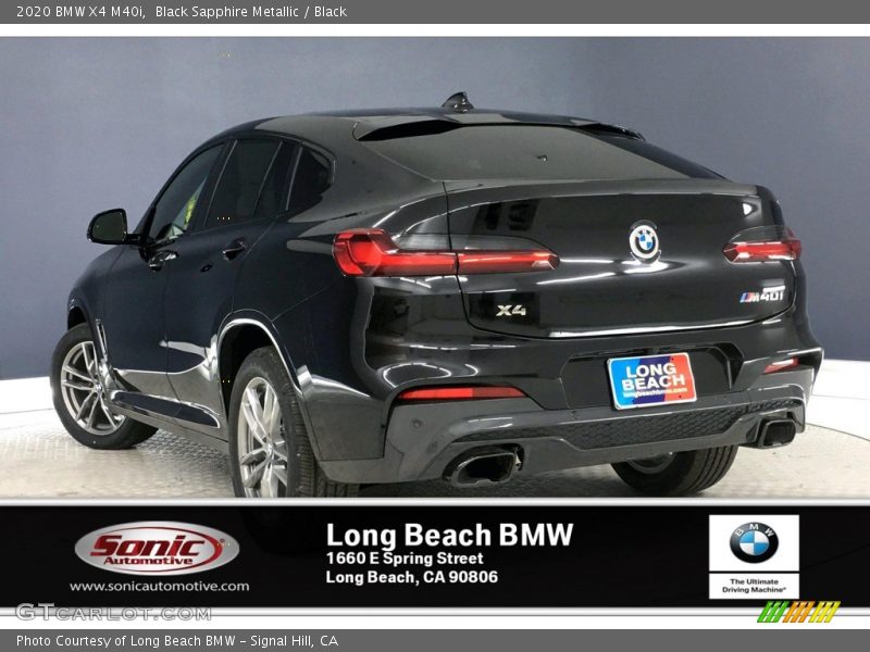 Black Sapphire Metallic / Black 2020 BMW X4 M40i